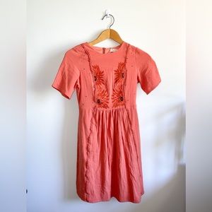 NWT Roolee Pink Dress with Embroidered Top size XS